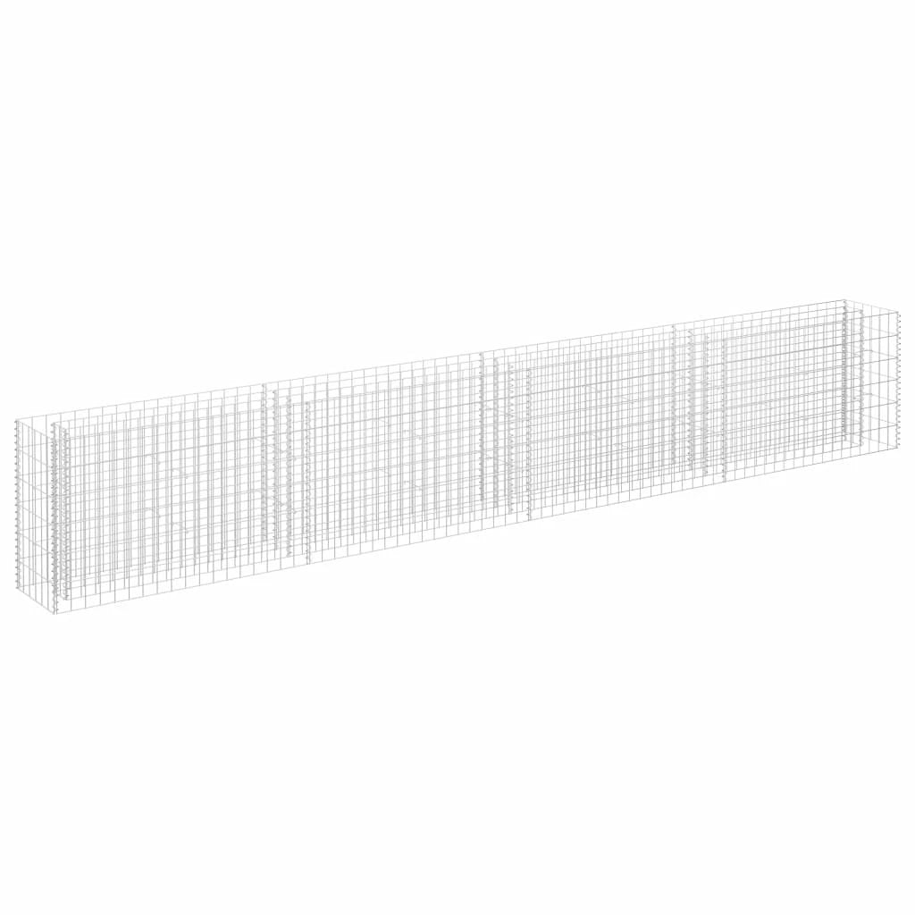 vidaXL vidaXL Gabion Raised Bed Galvanised Steel 90x30x10 cm - Raised Beds