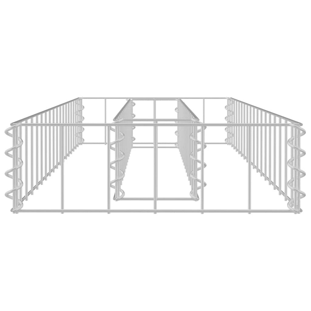 vidaXL Gabion Raised Bed Galvanised Steel 90x30x10 cm by vidaXL