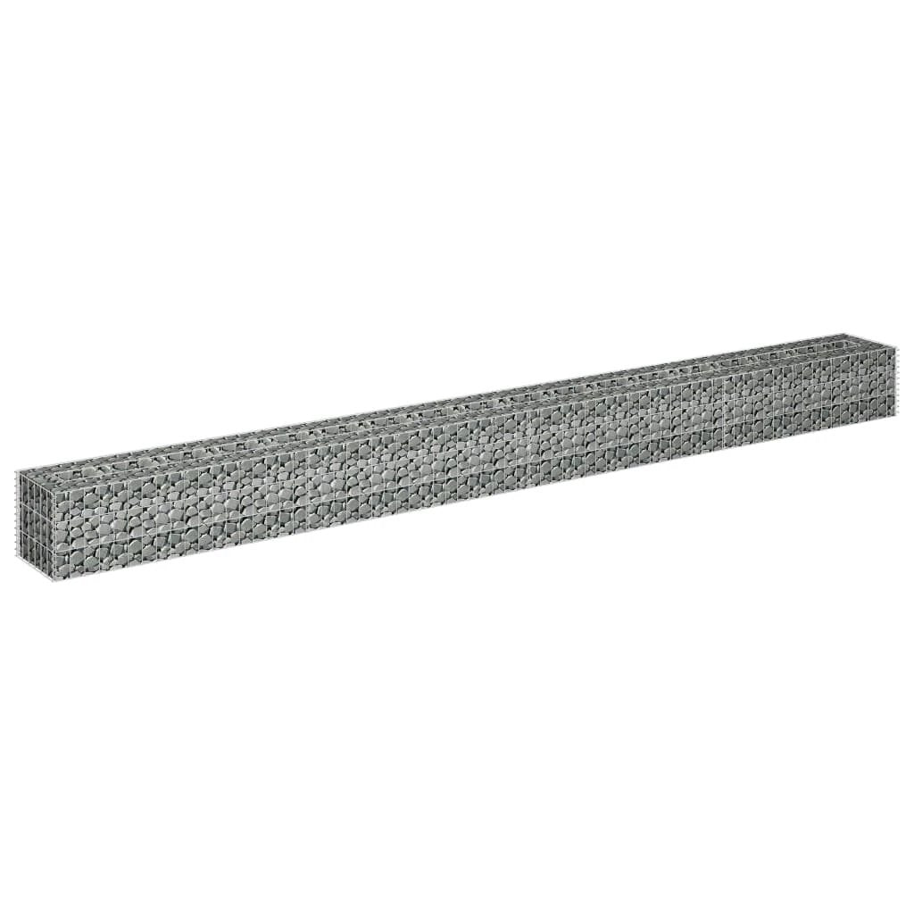 vidaXL Gabion Raised Bed Galvanised Steel 90x30x10 cm by vidaXL
