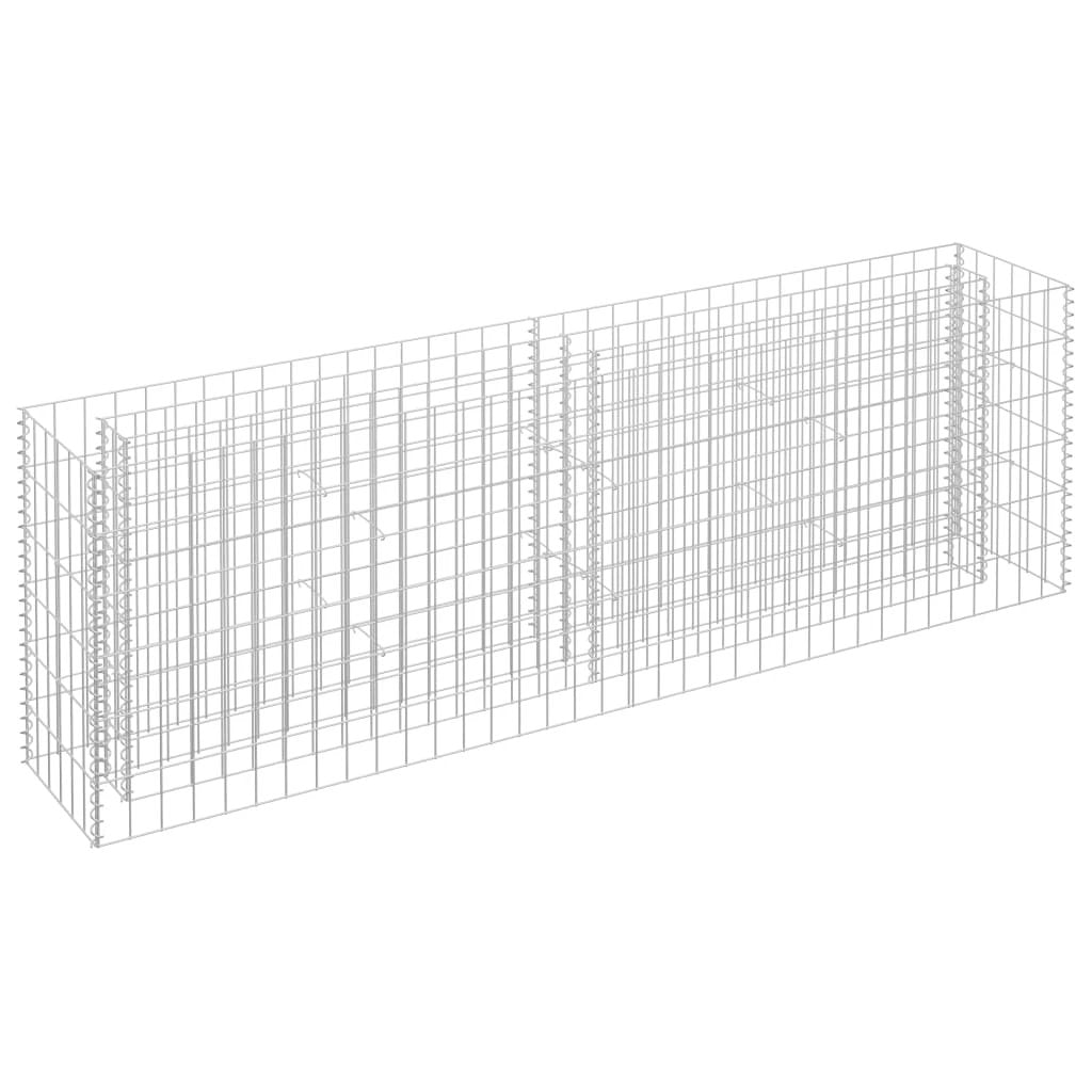 vidaXL vidaXL Gabion Raised Bed Galvanised Steel 90x30x10 cm - Raised Beds