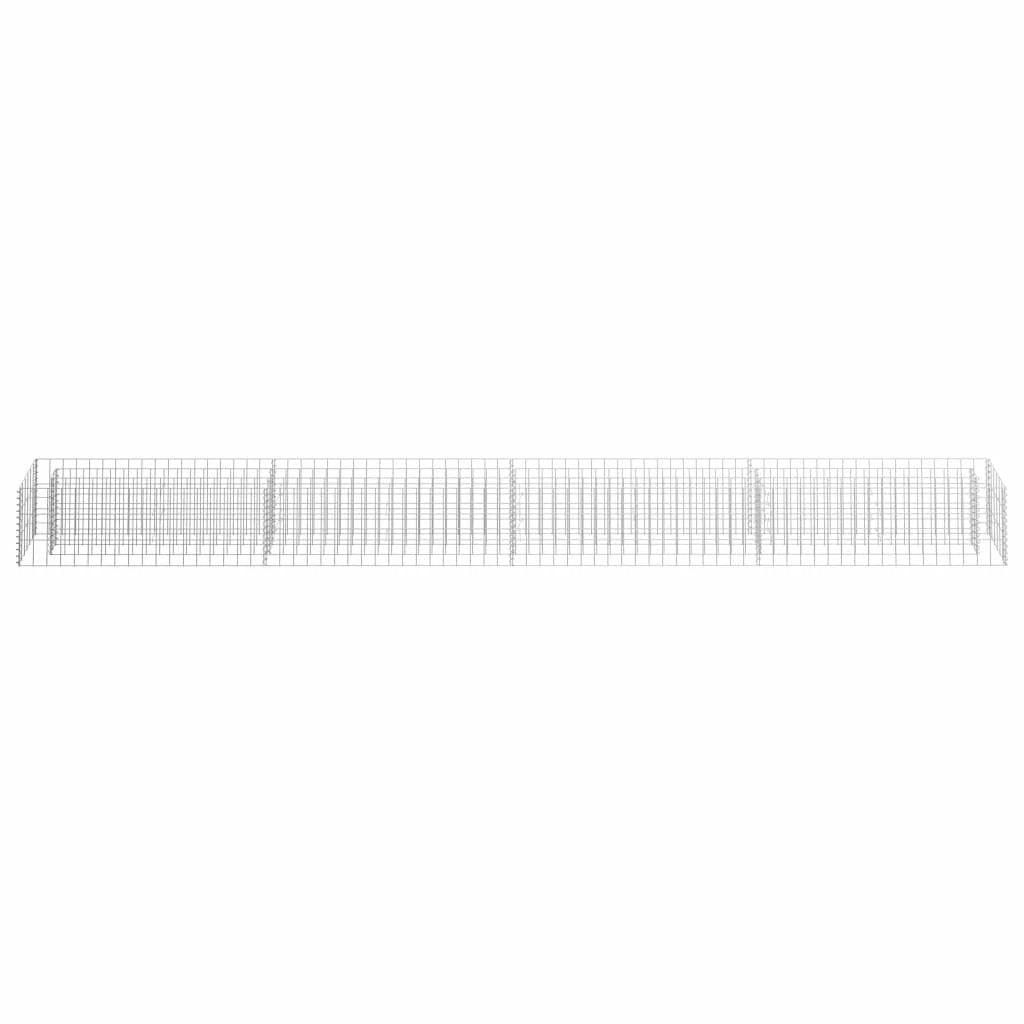 vidaXL vidaXL Gabion Raised Bed Galvanised Steel 90x30x10 cm - Raised Beds