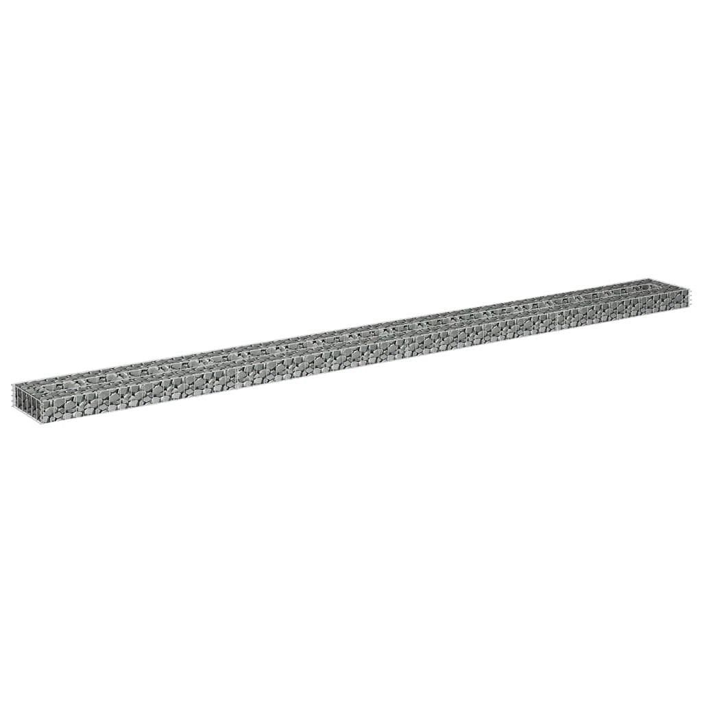 vidaXL vidaXL Gabion Raised Bed Galvanised Steel 90x30x10 cm - Raised Beds