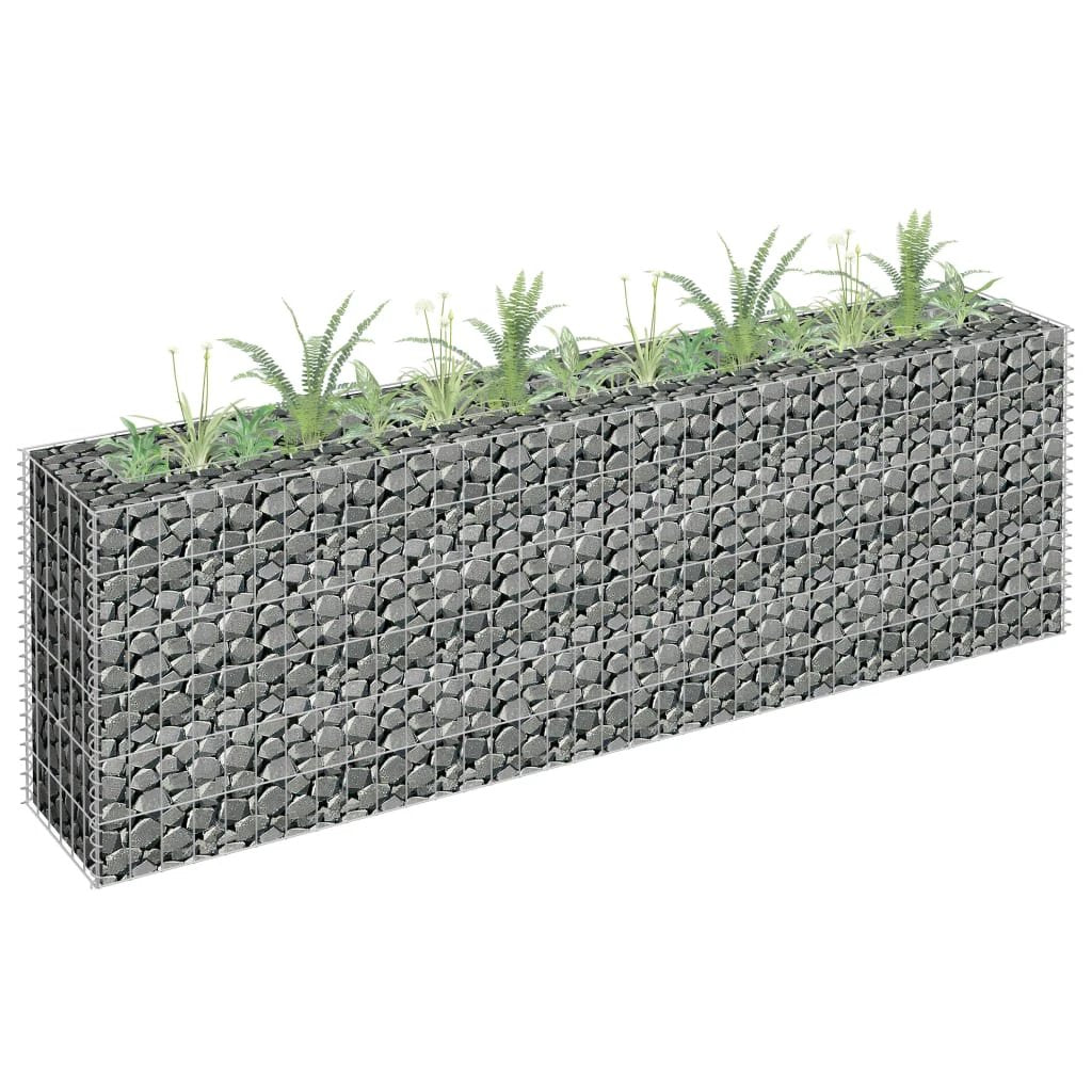 vidaXL vidaXL Gabion Raised Bed Galvanised Steel 90x30x10 cm - Raised Beds