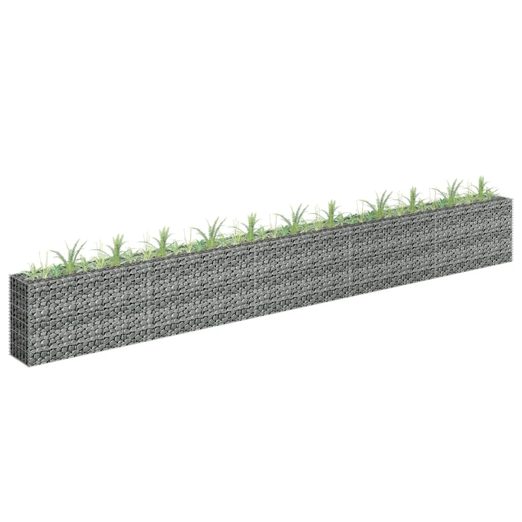 vidaXL Gabion Raised Bed Galvanised Steel 90x30x10 cm by vidaXL