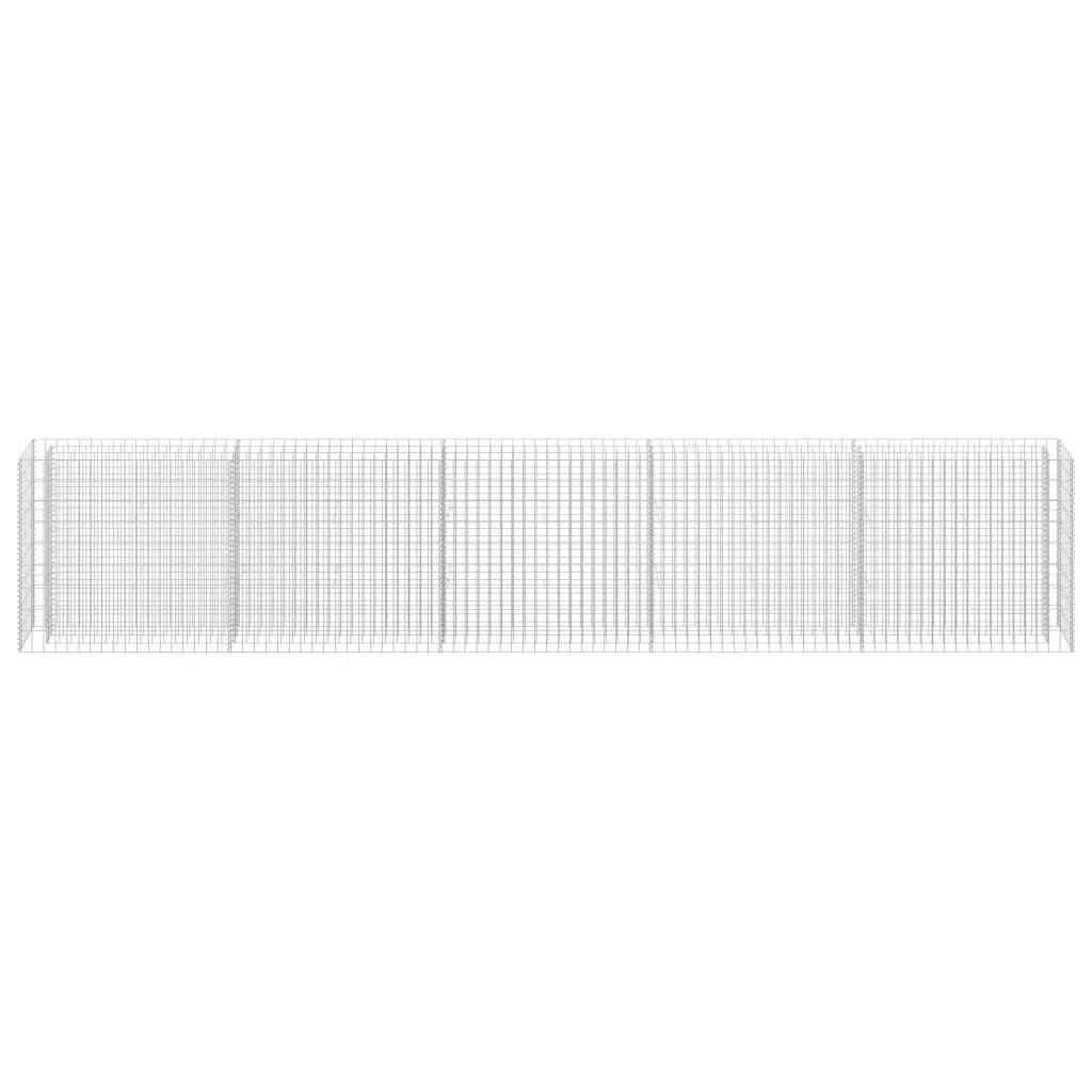 vidaXL Gabion Raised Bed Galvanised Steel 90x30x10 cm by vidaXL