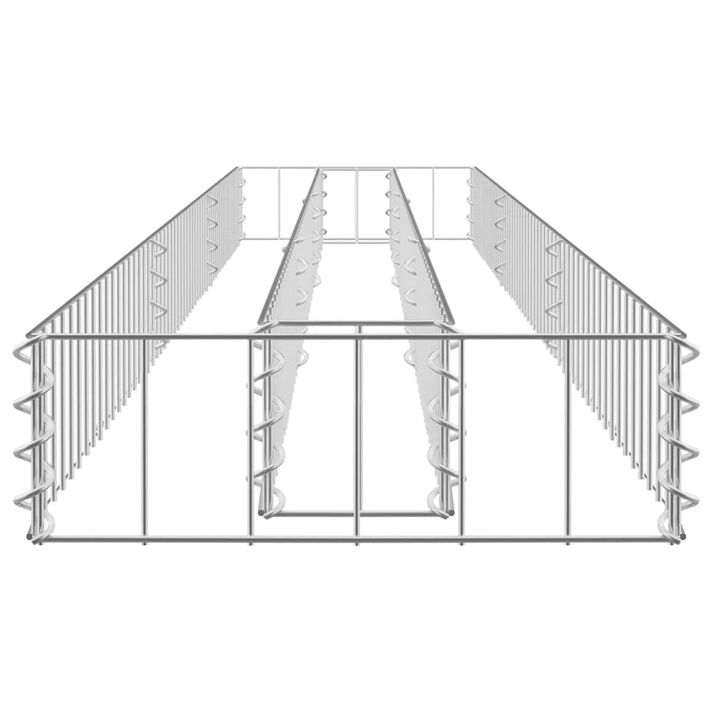 vidaXL Gabion Raised Bed Galvanised Steel 90x30x10 cm by vidaXL