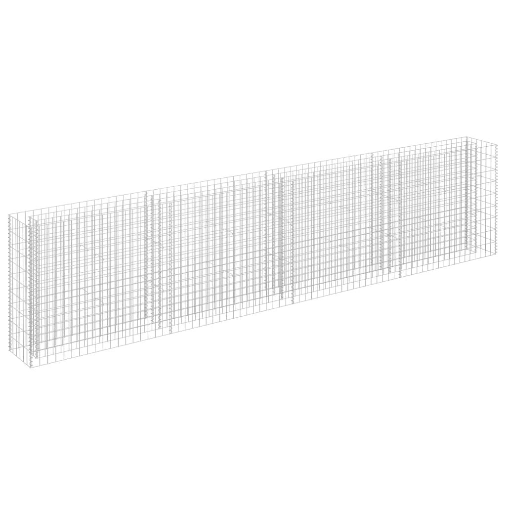 vidaXL vidaXL Gabion Raised Bed Galvanised Steel 90x30x10 cm - Raised Beds