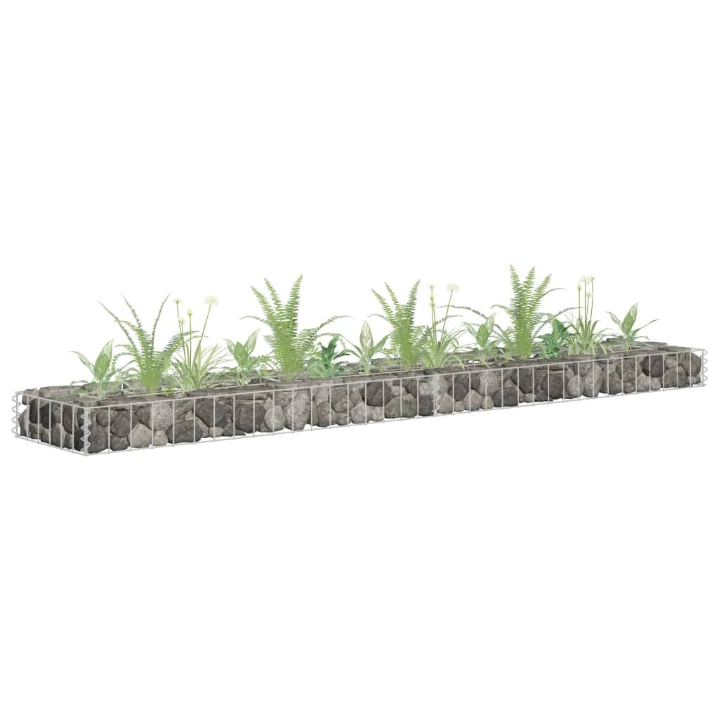 vidaXL Gabion Raised Bed Galvanised Steel 90x30x10 cm by vidaXL