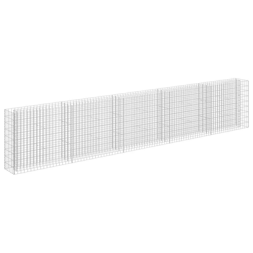 vidaXL vidaXL Gabion Raised Bed Galvanised Steel 90x30x10 cm - Raised Beds
