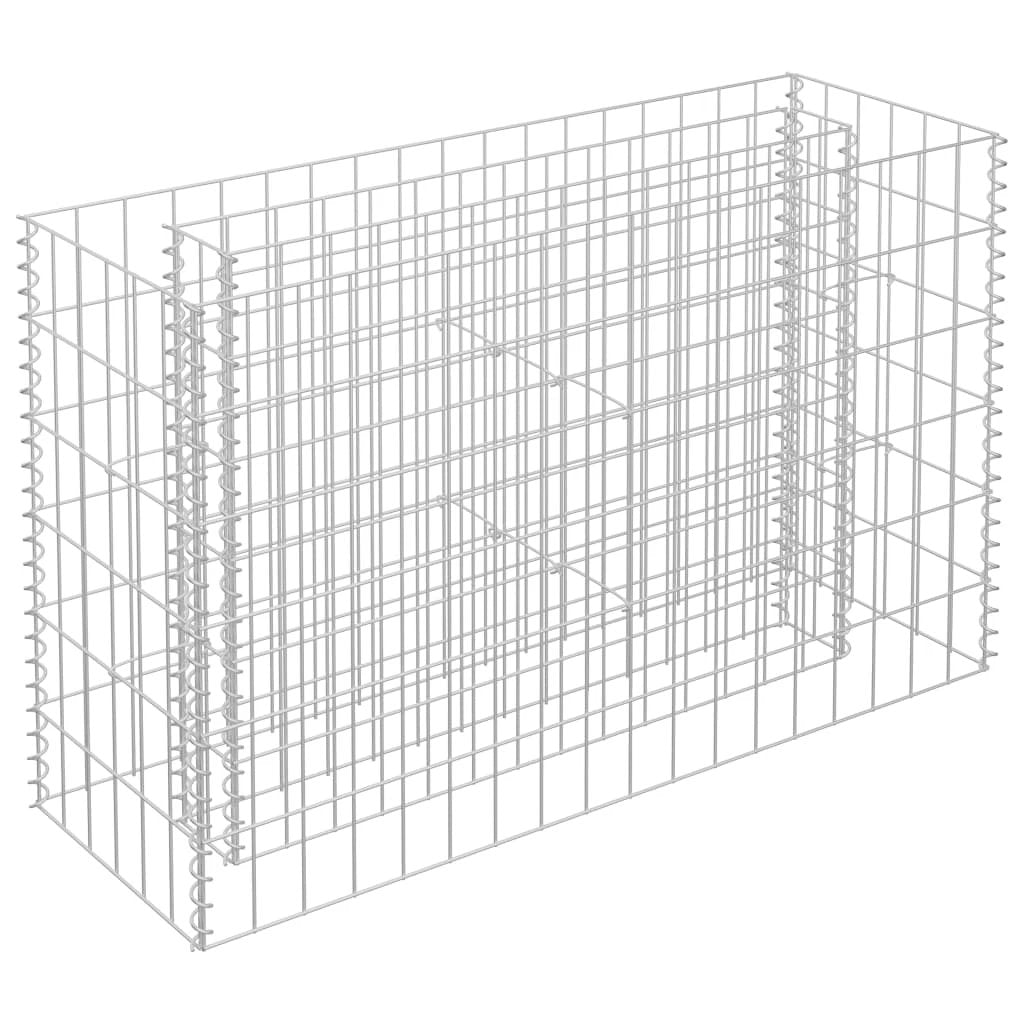 vidaXL vidaXL Gabion Raised Bed Galvanised Steel 90x30x10 cm - Raised Beds