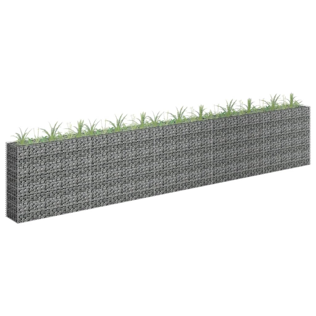 vidaXL vidaXL Gabion Raised Bed Galvanised Steel 90x30x10 cm - Raised Beds