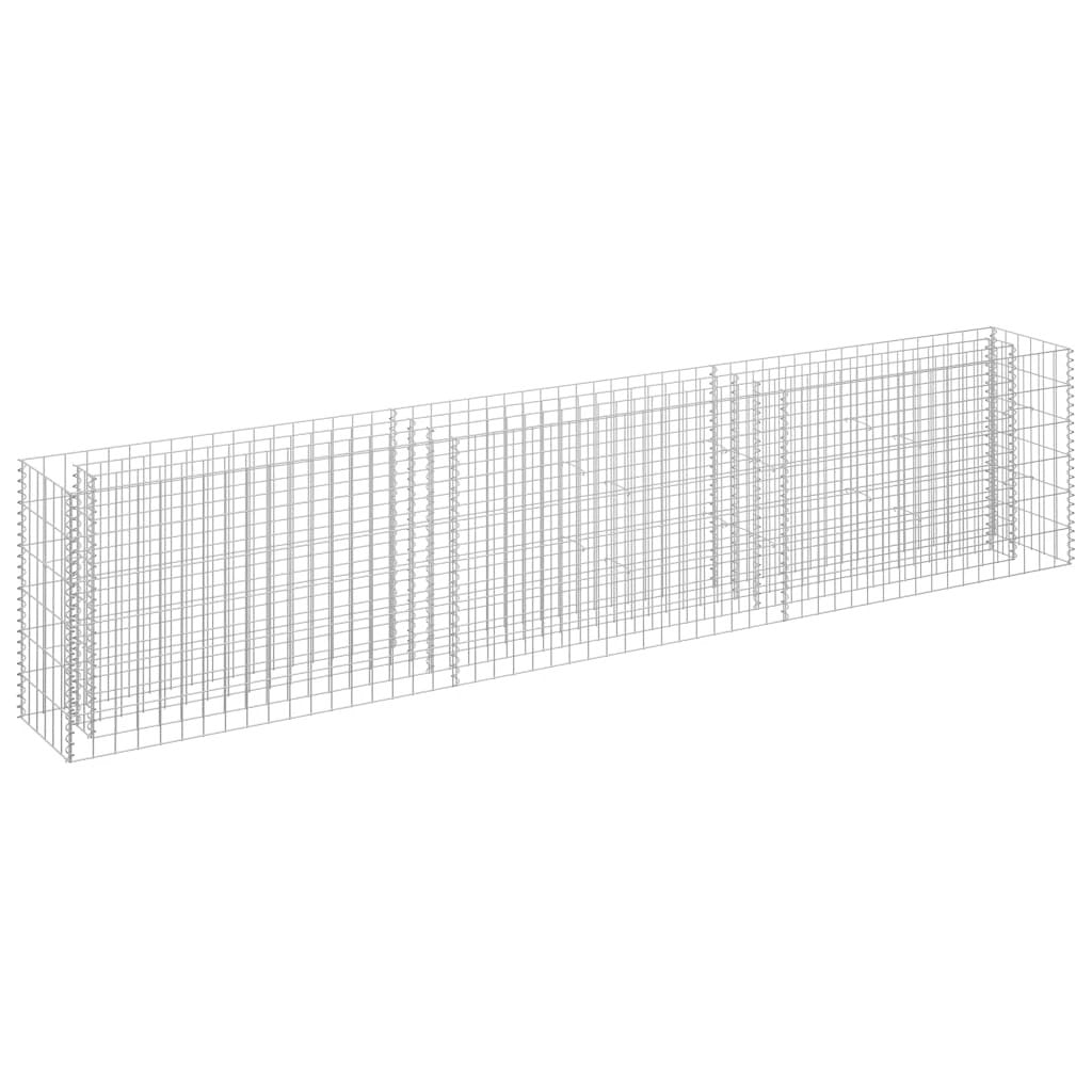 vidaXL vidaXL Gabion Raised Bed Galvanised Steel 90x30x10 cm - Raised Beds