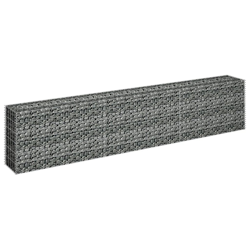 vidaXL vidaXL Gabion Raised Bed Galvanised Steel 90x30x10 cm - Raised Beds