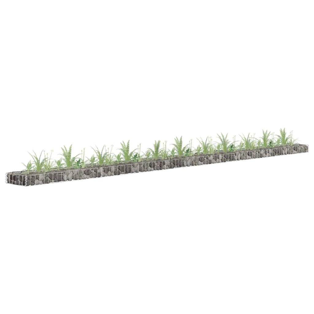 vidaXL Gabion Raised Bed Galvanised Steel 90x30x10 cm by vidaXL