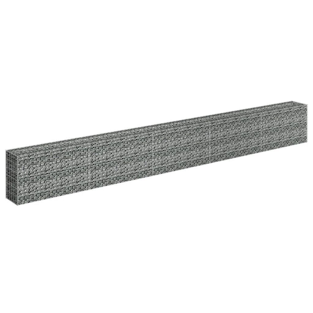 vidaXL Gabion Raised Bed Galvanised Steel 90x30x10 cm by vidaXL