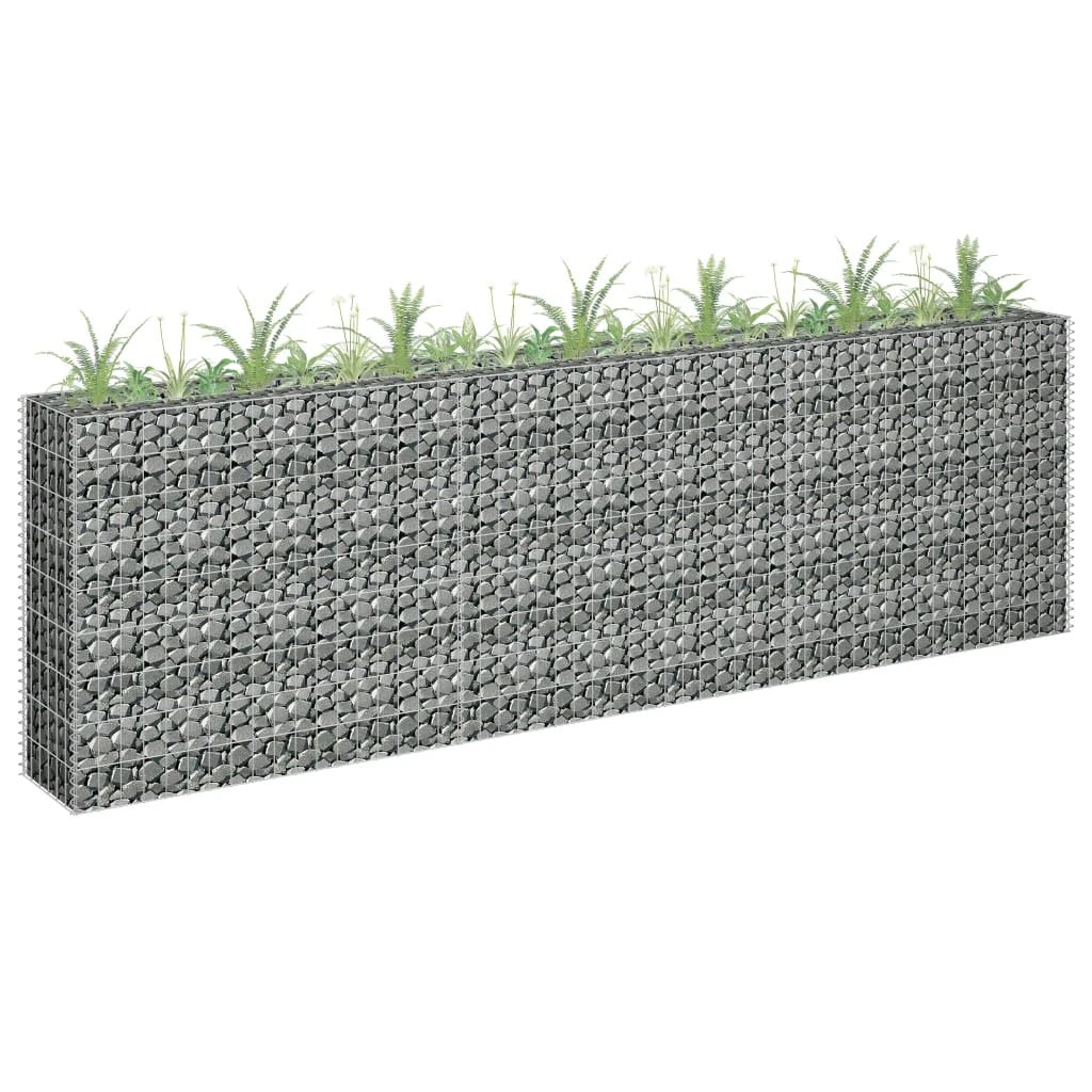 vidaXL Gabion Raised Bed Galvanised Steel 90x30x10 cm by vidaXL
