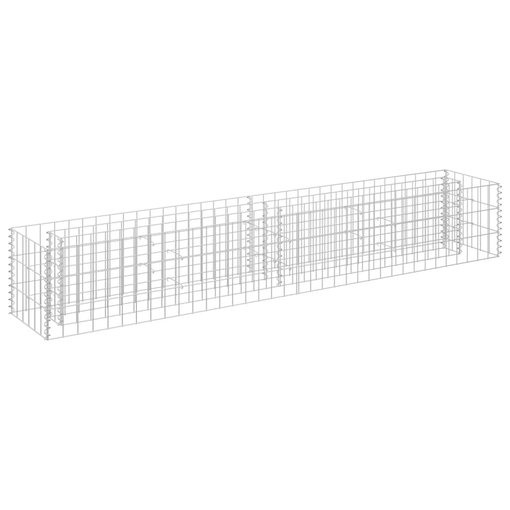 vidaXL Gabion Raised Bed Galvanised Steel 90x30x10 cm by vidaXL