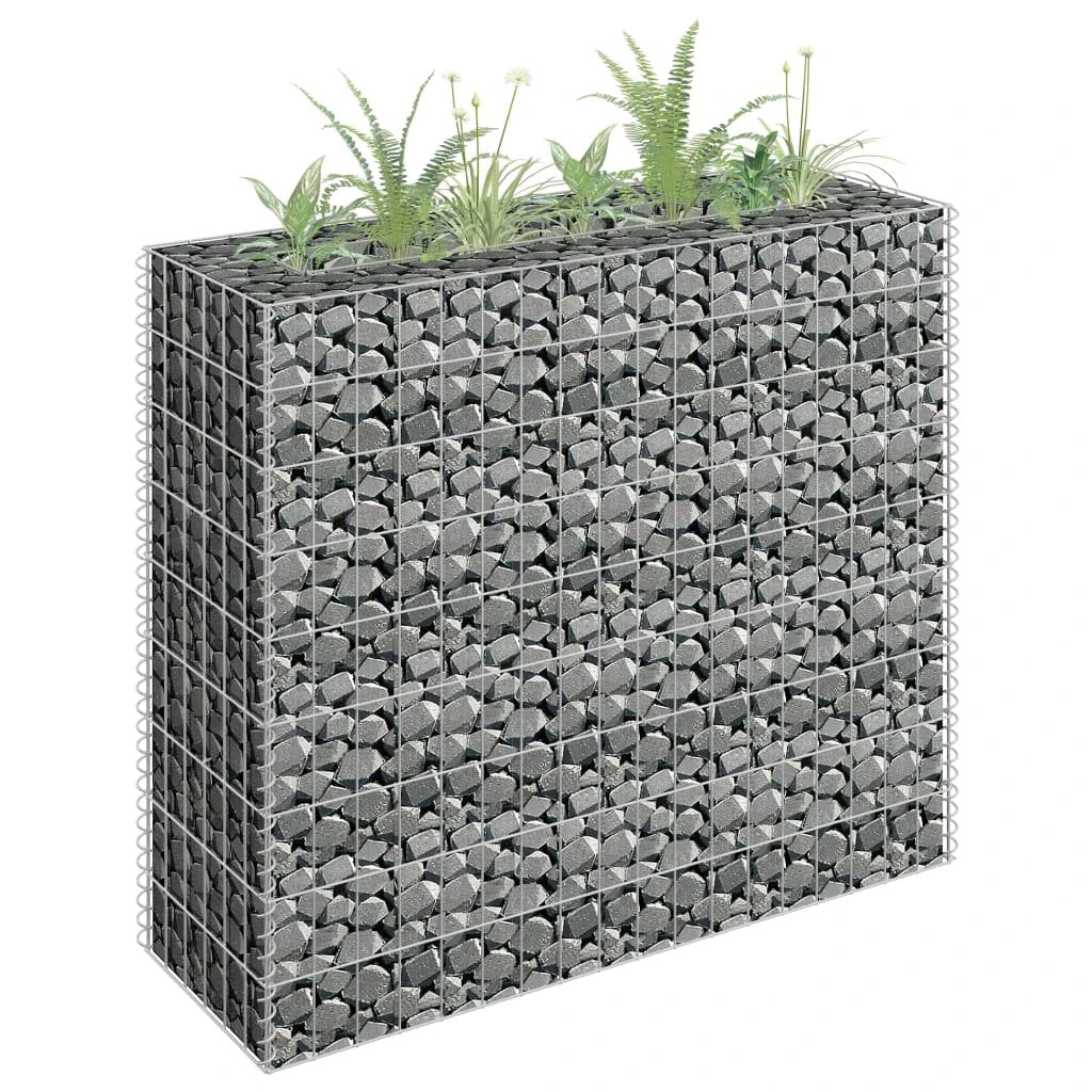 vidaXL vidaXL Gabion Raised Bed Galvanised Steel 90x30x10 cm - Raised Beds