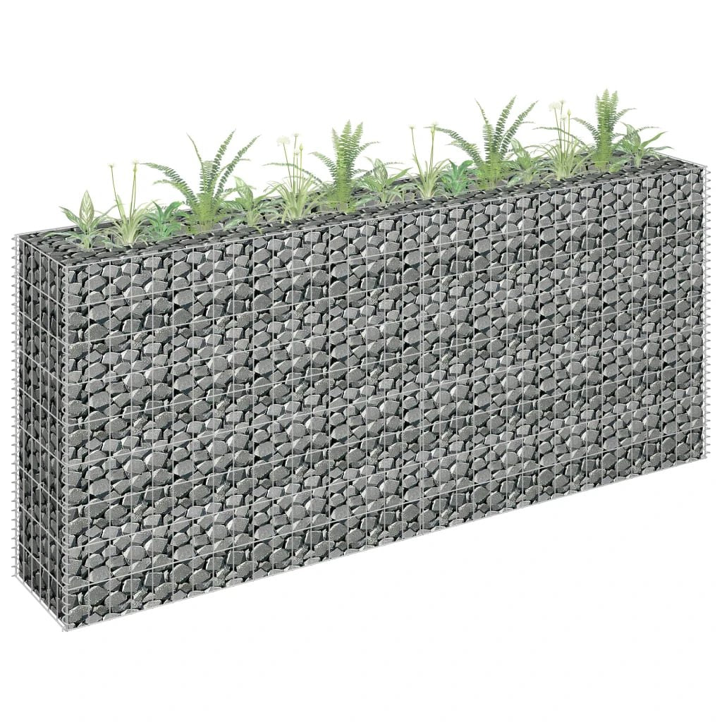 vidaXL Gabion Raised Bed Galvanised Steel 90x30x10 cm by vidaXL