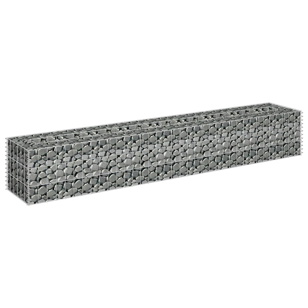 vidaXL Gabion Raised Bed Galvanised Steel 90x30x10 cm by vidaXL