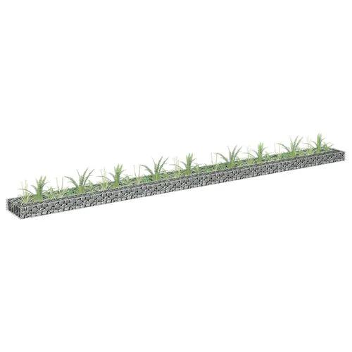 vidaXL Gabion Raised Bed Galvanised Steel 90x30x10 cm by vidaXL