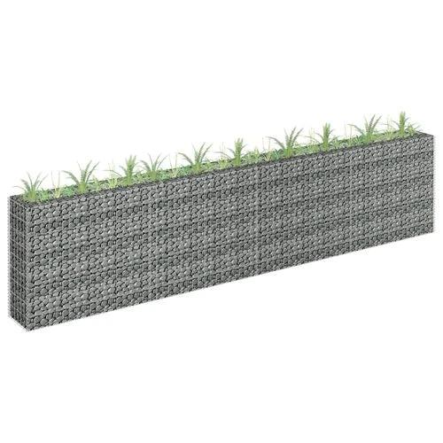 vidaXL vidaXL Gabion Raised Bed Galvanised Steel 90x30x10 cm - Raised Beds
