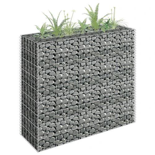 vidaXL vidaXL Gabion Raised Bed Galvanised Steel 90x30x10 cm - Raised Beds