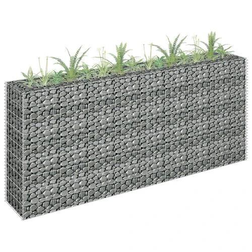 vidaXL vidaXL Gabion Raised Bed Galvanised Steel 90x30x10 cm - Raised Beds