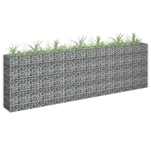 vidaXL vidaXL Gabion Raised Bed Galvanised Steel 90x30x10 cm - Raised Beds