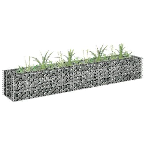 vidaXL vidaXL Gabion Raised Bed Galvanised Steel 90x30x10 cm - Raised Beds