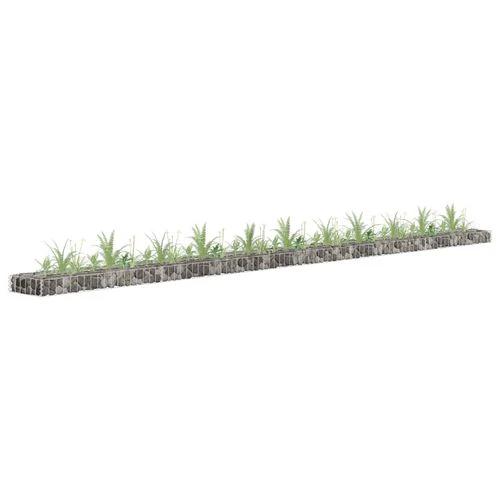 vidaXL vidaXL Gabion Raised Bed Galvanised Steel 90x30x10 cm - Raised Beds