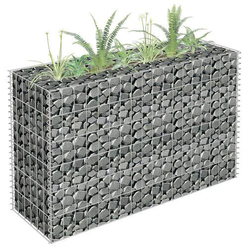 vidaXL vidaXL Gabion Raised Bed Galvanised Steel 90x30x10 cm - Raised Beds
