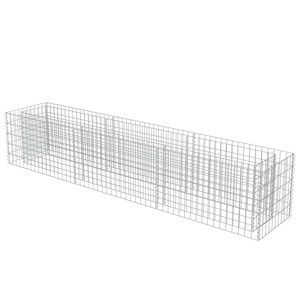 vidaXL Gabion Raised Bed Galvanised Steel 450x90x100 cm by vidaXL