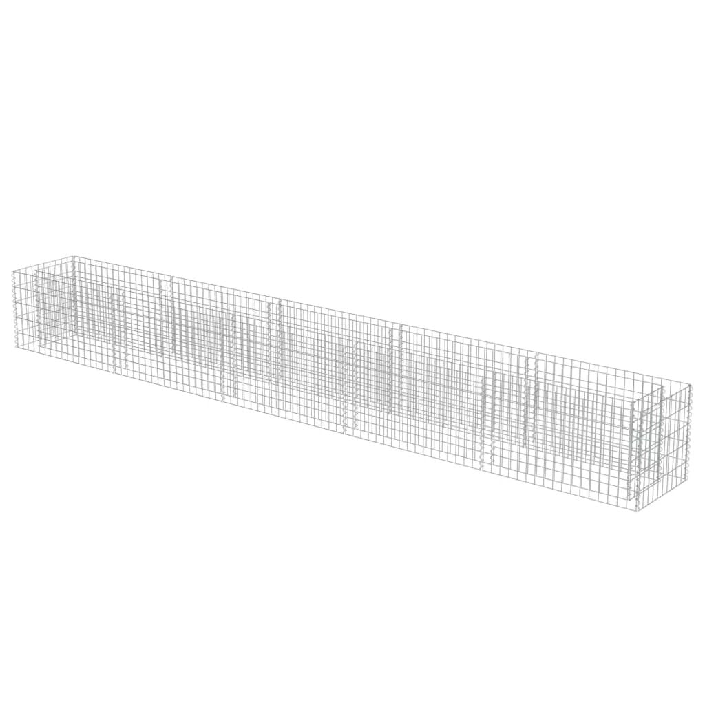 vidaXL Gabion Raised Bed Galvanised Steel 450x90x100 cm by vidaXL