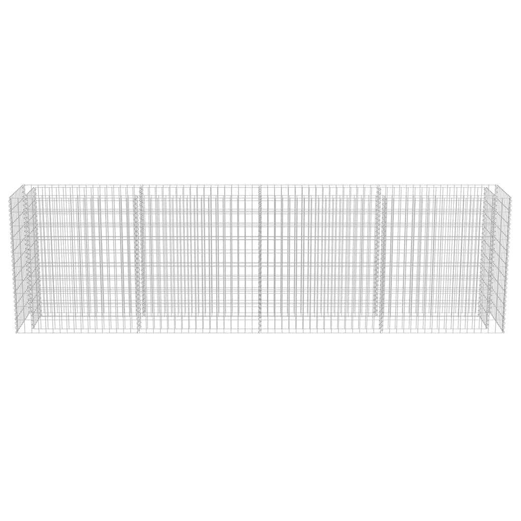 vidaXL vidaXL Gabion Raised Bed Galvanised Steel 450x90x100 cm - Raised Beds