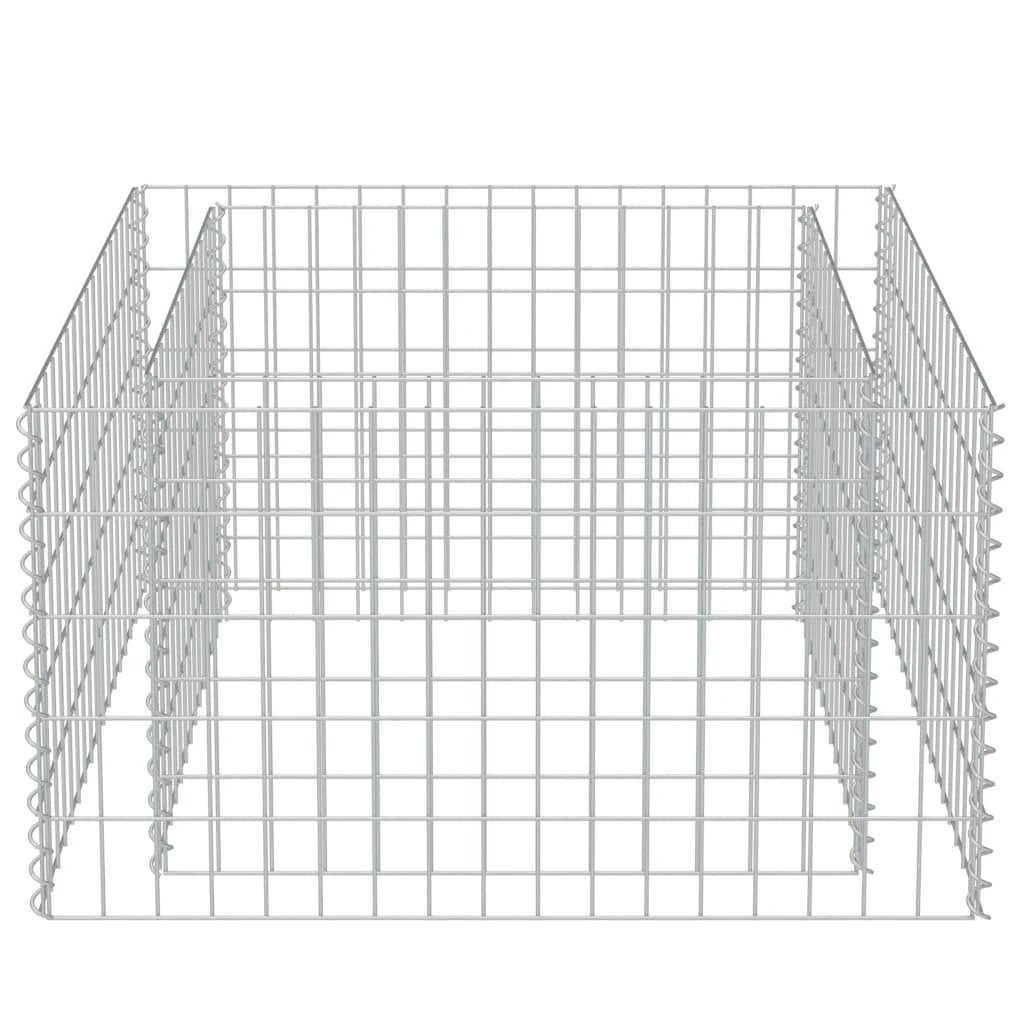vidaXL Gabion Raised Bed Galvanised Steel 450x90x100 cm by vidaXL