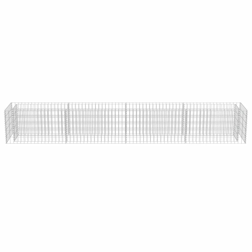 vidaXL vidaXL Gabion Raised Bed Galvanised Steel 450x90x100 cm - Raised Beds