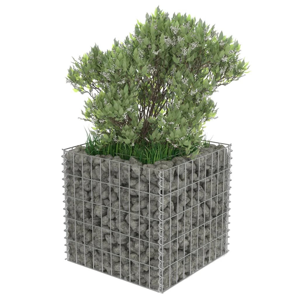 vidaXL Gabion Raised Bed Galvanised Steel 450x90x100 cm by vidaXL