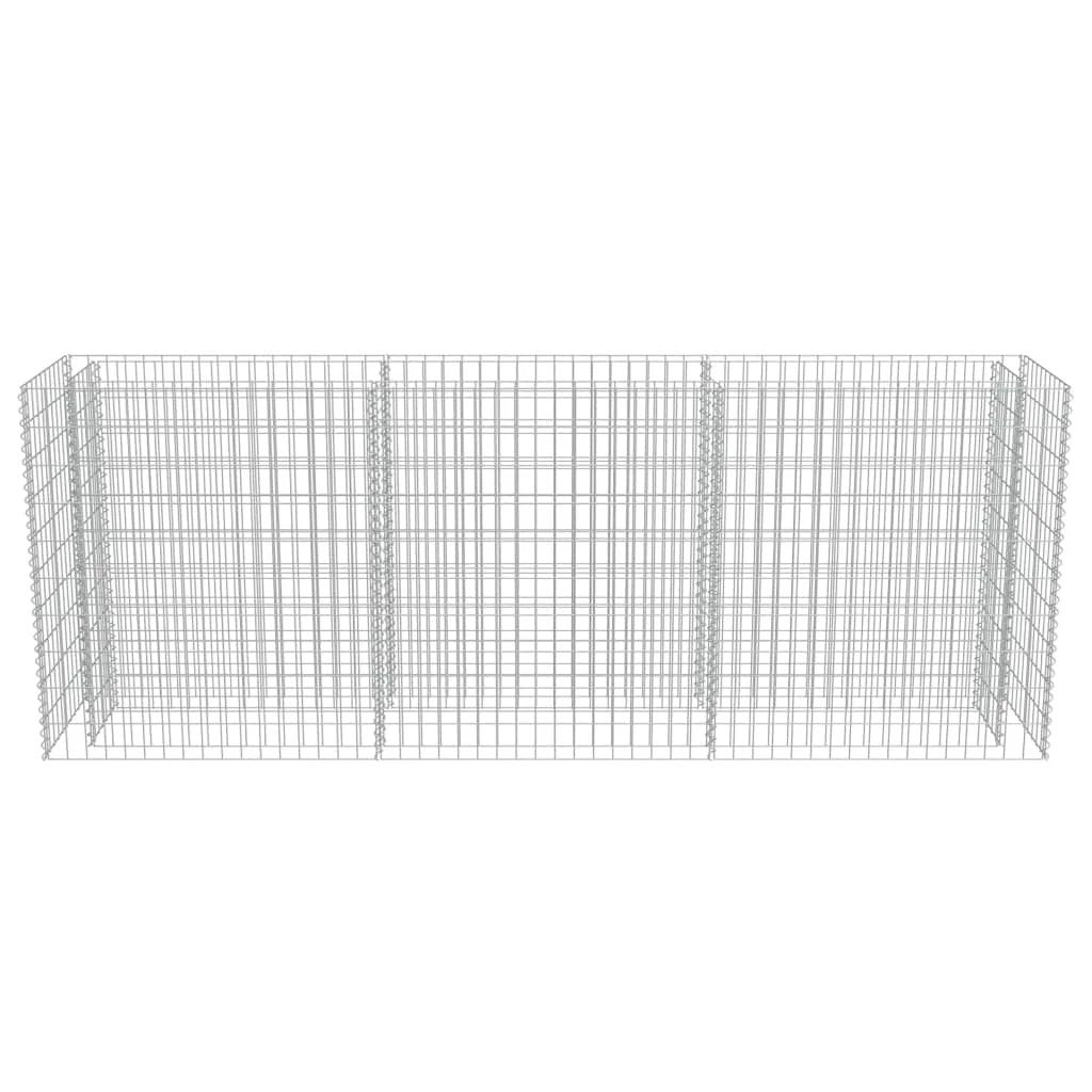 vidaXL vidaXL Gabion Raised Bed Galvanised Steel 450x90x100 cm - Raised Beds