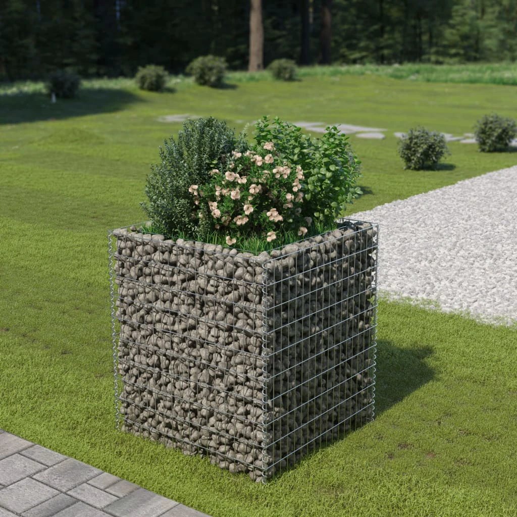 vidaXL vidaXL Gabion Raised Bed Galvanised Steel 450x90x100 cm - Raised Beds