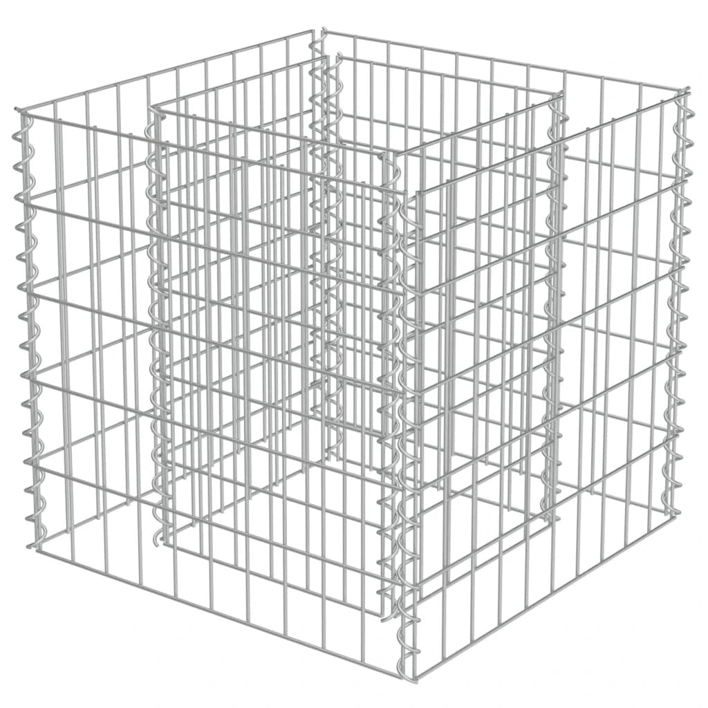 vidaXL Gabion Raised Bed Galvanised Steel 450x90x100 cm by vidaXL