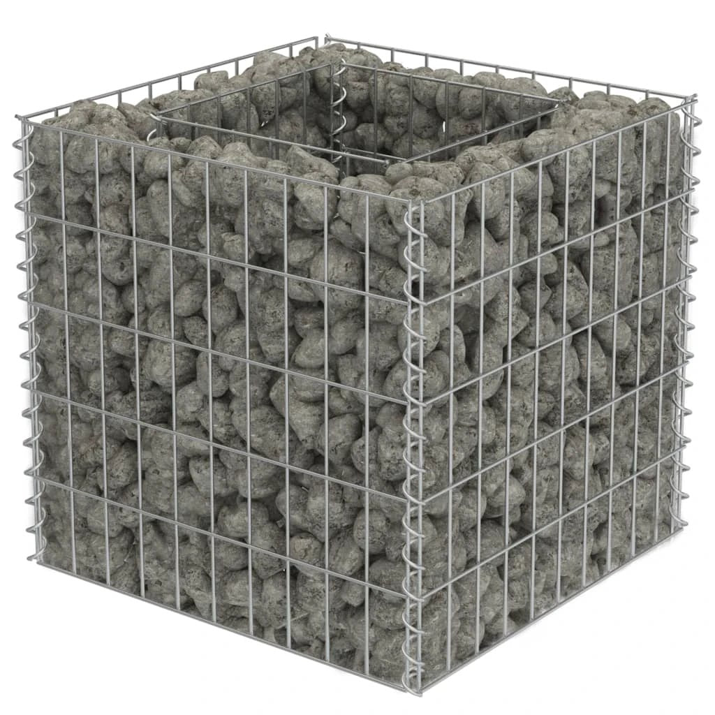vidaXL Gabion Raised Bed Galvanised Steel 450x90x100 cm by vidaXL