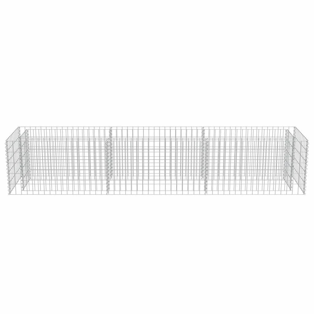 vidaXL Gabion Raised Bed Galvanised Steel 450x90x100 cm by vidaXL