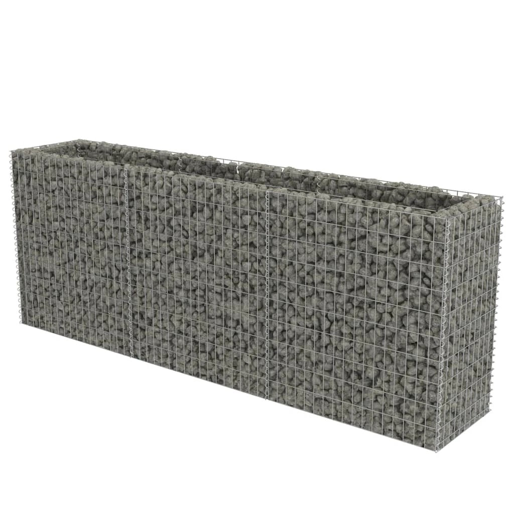 vidaXL vidaXL Gabion Raised Bed Galvanised Steel 450x90x100 cm - Raised Beds