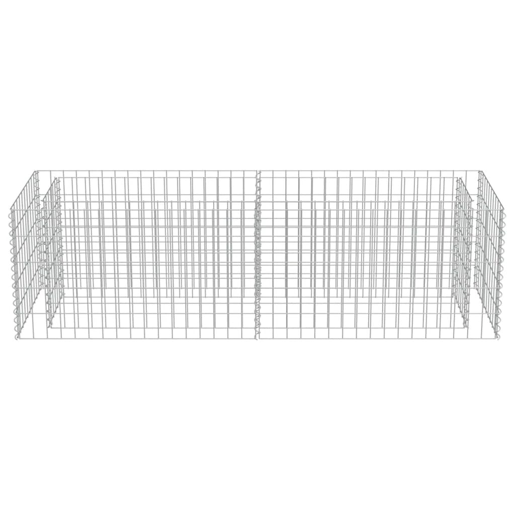 vidaXL Gabion Raised Bed Galvanised Steel 450x90x100 cm by vidaXL