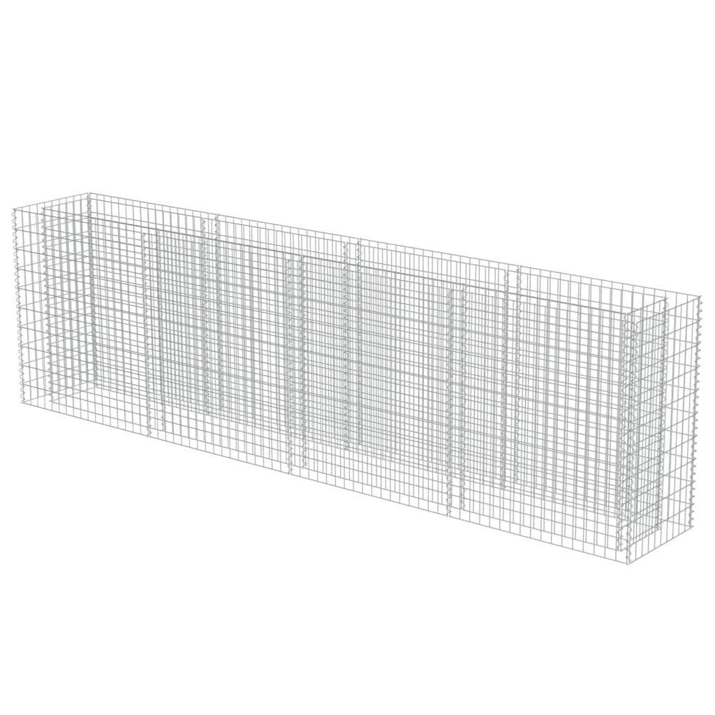 vidaXL vidaXL Gabion Raised Bed Galvanised Steel 450x90x100 cm - Raised Beds