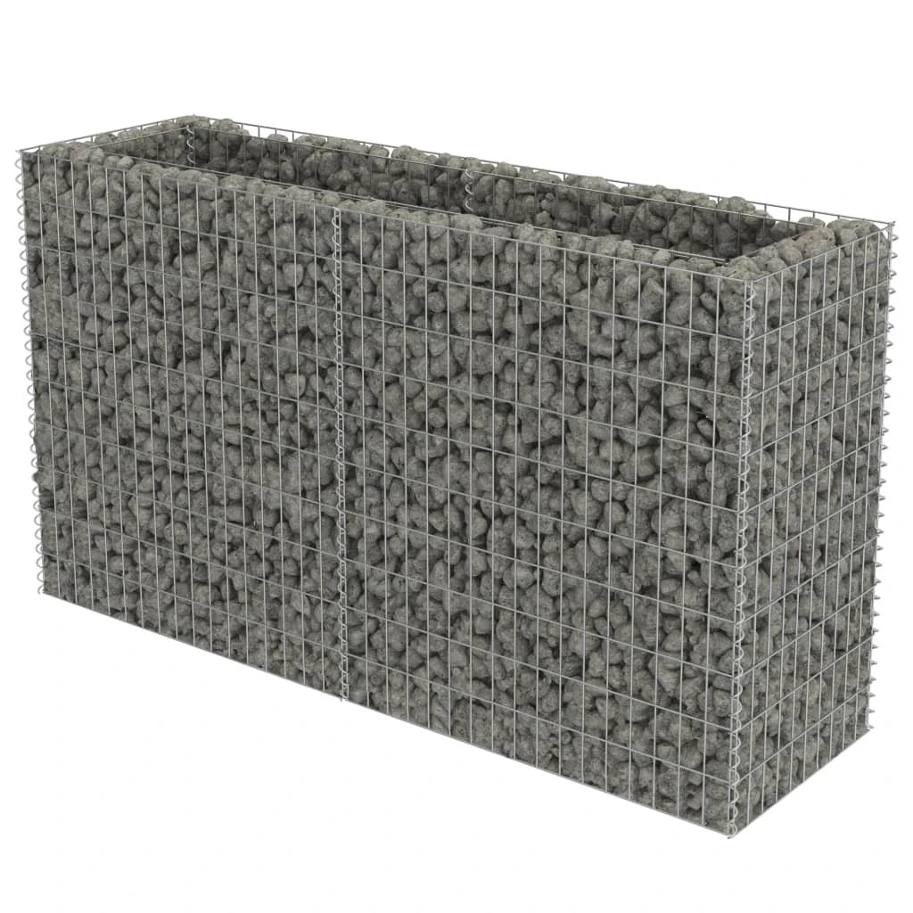 vidaXL Gabion Raised Bed Galvanised Steel 450x90x100 cm by vidaXL