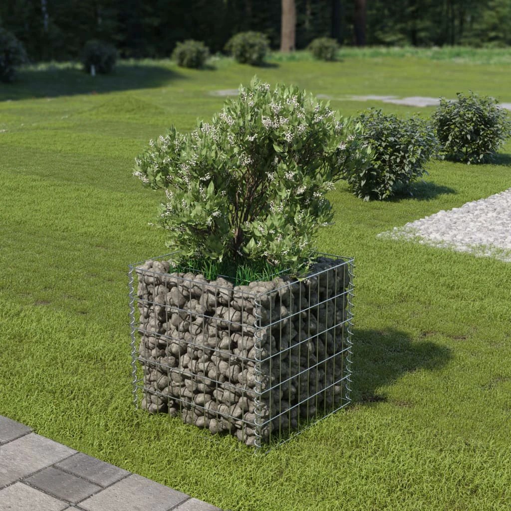vidaXL Gabion Raised Bed Galvanised Steel 450x90x100 cm by vidaXL