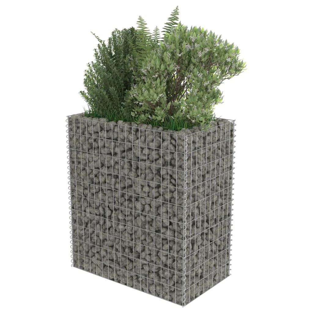 vidaXL Gabion Raised Bed Galvanised Steel 450x90x100 cm by vidaXL