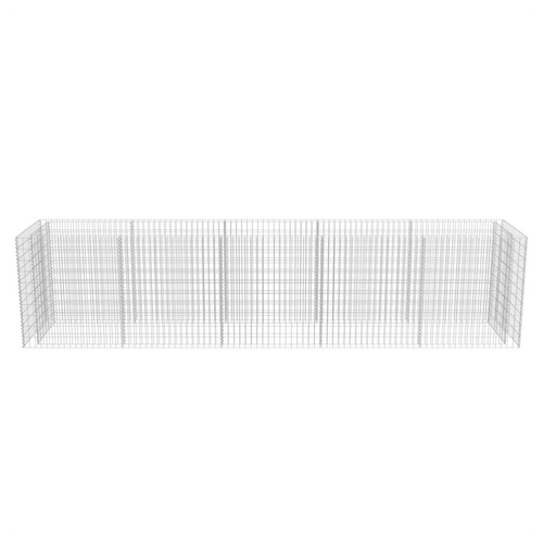 vidaXL vidaXL Gabion Raised Bed Galvanised Steel 450x90x100 cm - Raised Beds